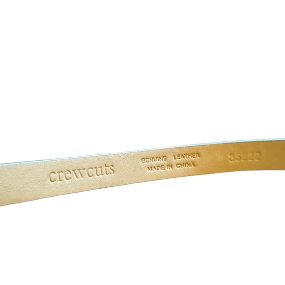 NWOT Crewcuts silver glitter leather sparkle belt with silver hardware.Sz 3T-4T - Picture 3 of 3